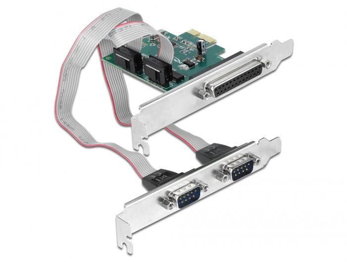 Delock 90413 PCI-Express Karte Parallel (IEEE 1284), RS232 PCIe