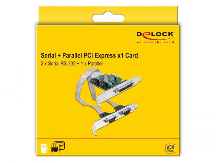 Delock 90413 PCI-Express Karte Parallel (IEEE 1284), RS232 PCIe