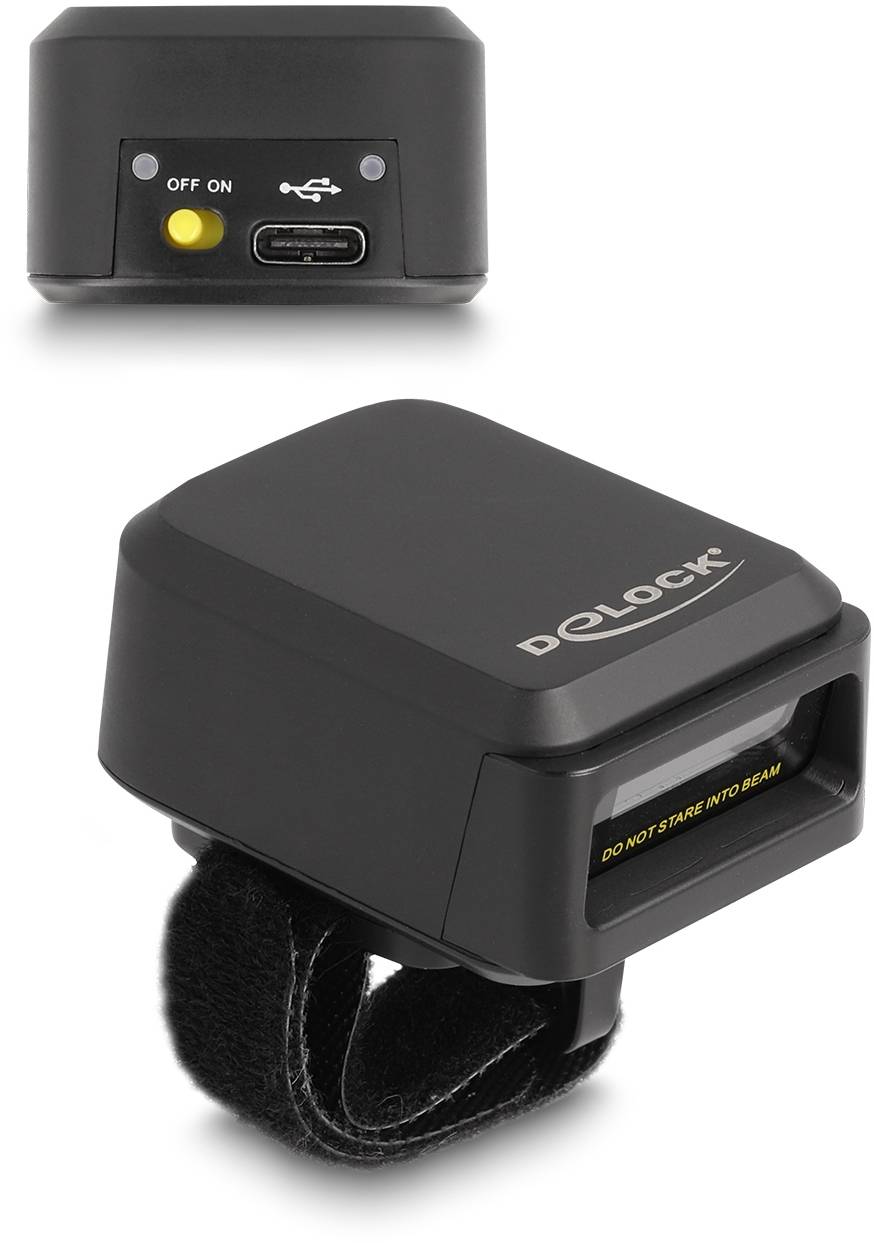 Delock 90610 2D Barcode-Scanner Kabelgebunden 1D, 2D LED Schwarz Smartphone- / Tablet-Scanner