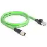 Delock 80436 M12 Netzwerkkabel, Patchkabel SF/UTP 1.00m Grün 1St. Delock 80436 M12 Netzwerkkabel, Patchkabel SF/UTP 1.00m Grün 1St.