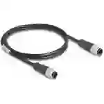 Delock 80806 M12 Netzwerkkabel, Patchkabel CAT 5e S/FTP 1.00m Schwarz 1St. Delock 80806 M12 Netzwerkkabel, Patchkabel CAT 5e S/FTP 1.00m Schwarz 1St.