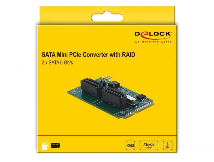 Delock 95264 Schnittstellen-Konverter [1x Mini PCIe - 2x SATA]