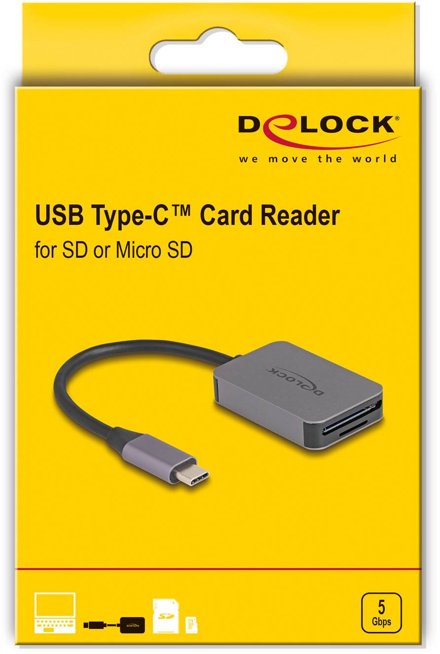 USB Type-C Card Reader Aluminium für SD...