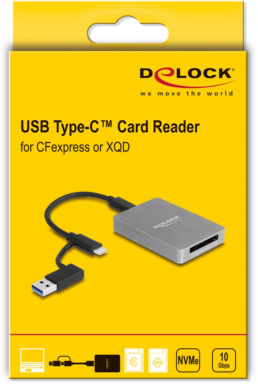 Delock 91008 Externer Speicherkartenleser CFexpress Typ B Grau