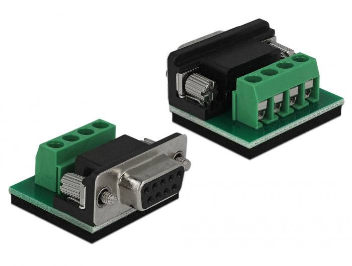 Delock 62919 1+1 Port Konverter [1x Seriell (9pol.) - 1x Seriell (9pol.)]