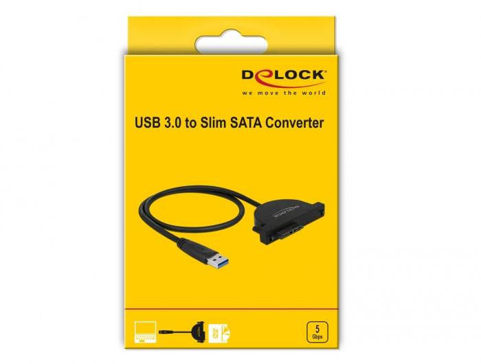 Delock 64048 Schnittstellen-Konverter [1x USB 3.0 - 1x Slim SATA]