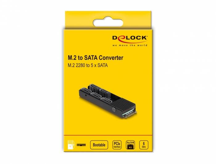 Delock 64051 Schnittstellen-Konverter [1x M2 - 5x SATA]