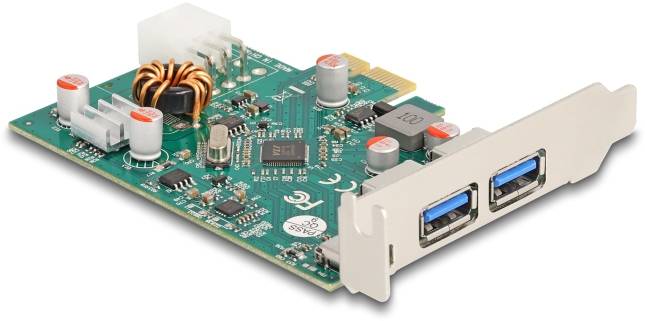 Delock 90229 PCI-Express Karte USB-A (USB 3.2 Gen 1), USB-C® PCIe