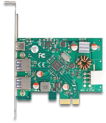 Delock 90229 PCI-Express Karte USB-A (USB 3.2 Gen 1), USB-C® PCIe
