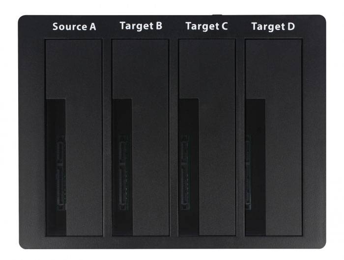 Delock 64063 DC-Buchse 3.5 mm, USB-B, eSATA Festplatten-Dockingstation mit Clone-Funktion