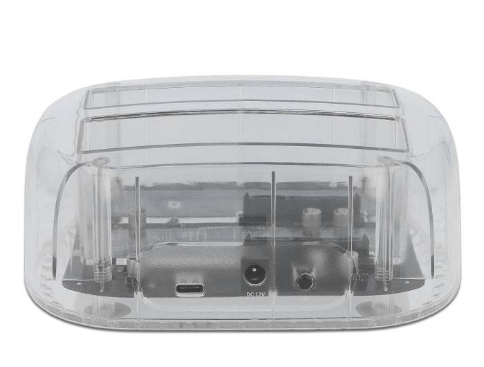 Delock 64090 USB-C®, SATA 6 Gb/s, DC-Buchse 3.5mm Festplatten-Dockingstation mit USB Hub