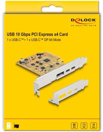 Delock 90161 PCI-Express Karte DisplayPort, USB-C® PCIe