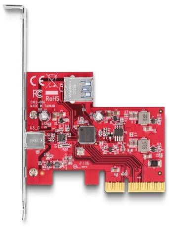 Delock 90158 PCI-Express Karte USB-A (USB 3.2 Gen 2), USB-C® PCIe