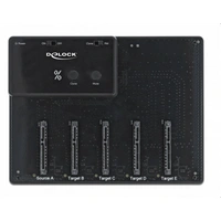Delock 64098 SATA 6 Gb/s, USB-B, DC-Buchse 3.5mm Festplatten-Dockingstation mit Clone-Funktion, mit USB Hub Delock 64098 SATA 6 Gb/s, USB-B, DC-Buchse 3.5mm Festplatten-Dockingstation mit Clone-Funktion, mit USB Hub