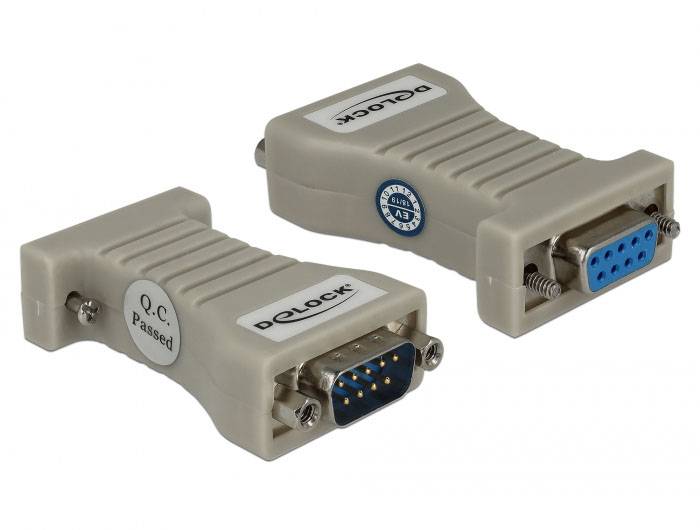 Delock 64140 1+1 Port Konverter [1x Seriell (9pol.) - 1x Seriell (9pol.)]