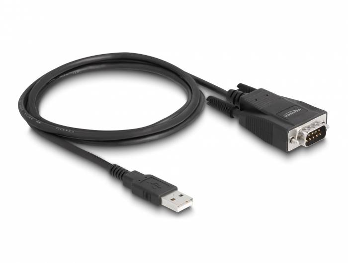 USB-auf-RS232-Kabeladapter zur Verbindung zwischen USB-Anschluss und seriellen RS232-Geräten. Ideal für Datenübertragungen.