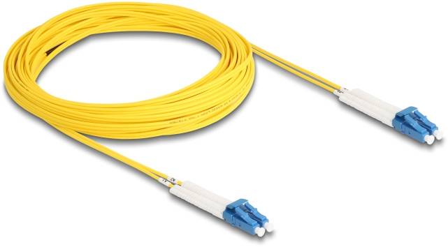 Delock 88077 Glasfaser LWL Anschlusskabel 10m Gelb [1x LC-Stecker - 1x LC-Stecker] 9/125 µ Singlemode OS2
