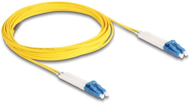 Delock 88073 Glasfaser LWL Anschlusskabel 5m Gelb [1x LC-Stecker - 1x LC-Stecker] 9/125 µ Singlemode OS2