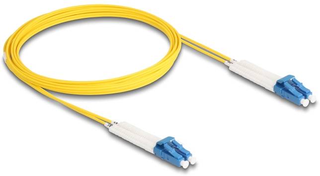Delock 88072 Glasfaser LWL Anschlusskabel 3m Gelb [1x LC-Stecker - 1x LC-Stecker] 9/125 µ Singlemode OS2
