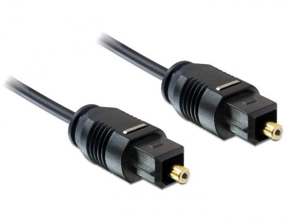 Delock 82879 Toslink Audio Anschlusskabel [1x Toslink-Stecker (ODT) - 1x Toslink-Stecker (ODT)] 1m Schwarz