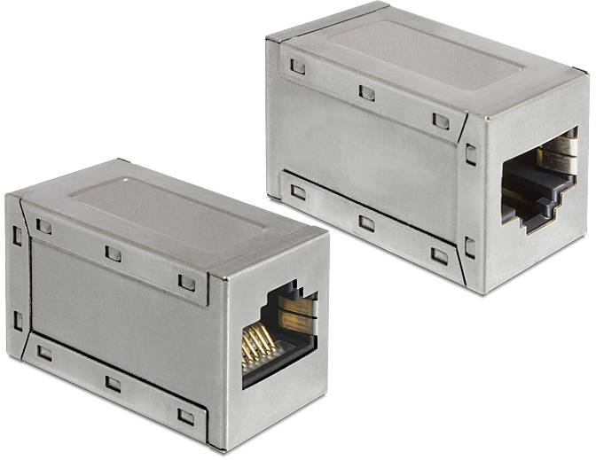 Delock RJ45 Netzwerk Adapter [1x RJ45-Buchse - 1x RJ45-Buchse] Silber