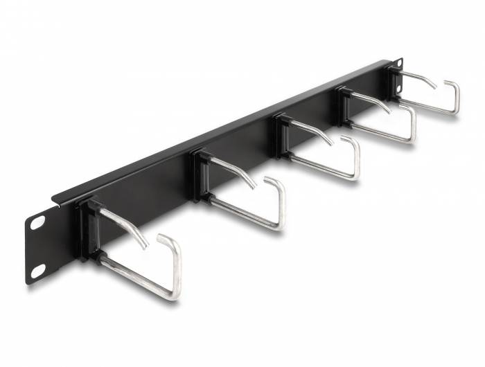 Delock 66918 19 Zoll Netzwerkschrank-Kabelführung 1 HE Schwarz