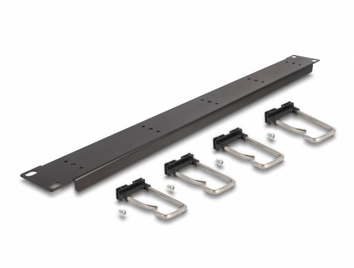 Delock 66918 19 Zoll Netzwerkschrank-Kabelführung 1 HE Schwarz