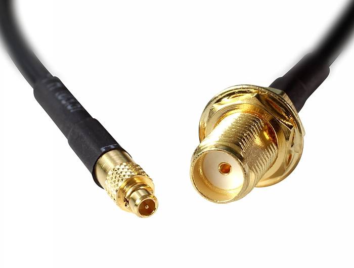 Delock WLAN-Antennen Anschlusskabel [1x SMA-Buchse - 1x MMCX-Stecker] 0.2m Schwarz