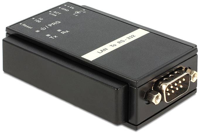 Delock VGA Netzwerk Adapter [1x RS232-Stecker - 1x 2-polig] Schwarz
