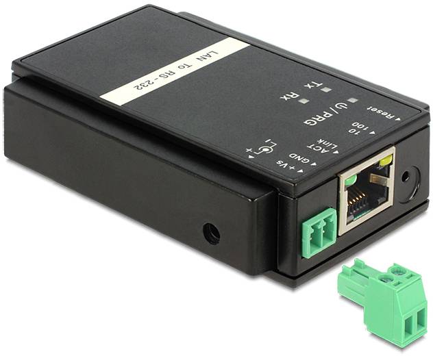 Delock VGA Netzwerk Adapter [1x RS232-Stecker - 1x 2-polig] Schwarz