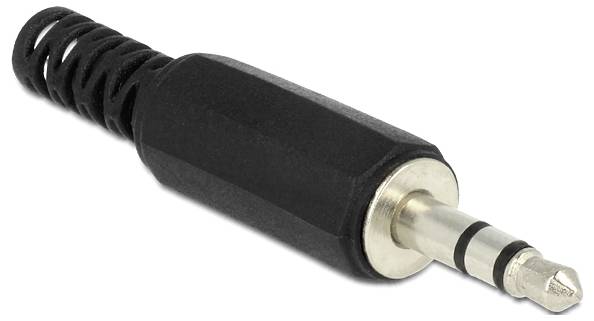 Delock 65534 Klinken-Steckverbinder 3.5mm Stecker Polzahl: 3 Schwarz 1St.
