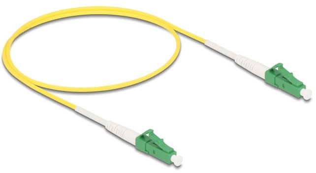 Delock 83219 Glasfaser LWL Anschlusskabel 0.5m Gelb [1x LC APC-Stecker - 1x LC APC-Stecker] 9/125 µ Singlemode OS2