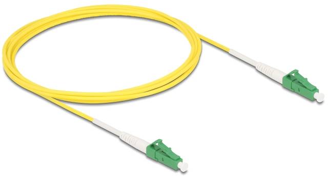 Delock 83222 Glasfaser LWL Anschlusskabel 2m Gelb [1x LC APC-Stecker - 1x LC APC-Stecker] 9/125 µ Singlemode OS2
