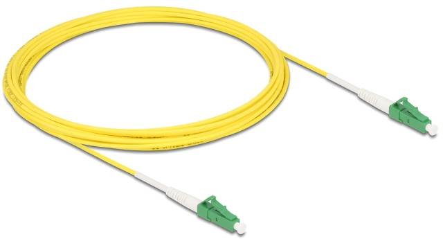 Delock 83232 Glasfaser LWL Anschlusskabel 5m Gelb [1x LC APC-Stecker - 1x LC APC-Stecker] 9/125 µ Singlemode OS2