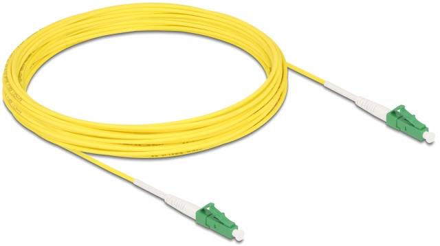Delock 83233 Glasfaser LWL Anschlusskabel 10m Gelb [1x LC APC-Stecker - 1x LC APC-Stecker] 9/125 µ Singlemode OS2