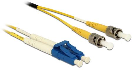 Delock 84690 Glasfaser LWL Anschlusskabel 3m Gelb [1x LC-Stecker - 1x ST] 9/125 µ Singlemode OS2
