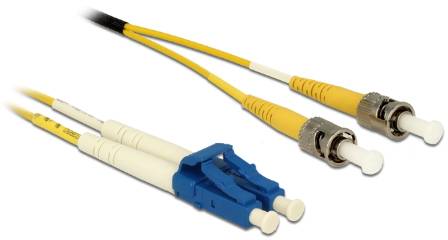Delock 84691 Glasfaser LWL Anschlusskabel 5m Gelb [1x LC-Stecker - 1x ST] 9/125 µ Singlemode OS2