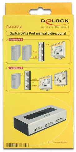 Delock 87664 DVI-Switch 1920 x 1200 Pixel