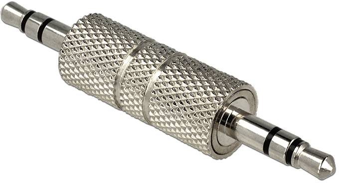 Delock 65629 65629 Klinke Audio Adapter [1x Klinkenstecker 3.5mm - 1x Klinkenbuchse 3.5 mm] Silber