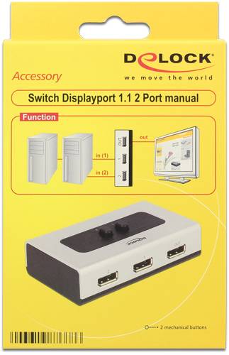 Delock 87668 DisplayPort-Switch 7680 x 4320 Pixel
