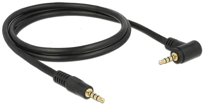 Delock 84737 Klinke Audio Anschlusskabel [1x Klinkenstecker 3.5mm - 1x Klinkenbuchse 3.5 mm] 1m Schwarz