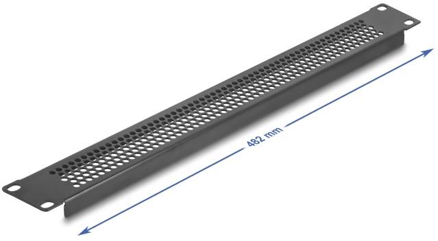 Delock 67035 19 Zoll Netzwerkschrank-Blindabdeckung 1 HE Schwarz