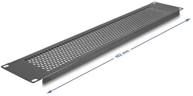 Delock 67036 19 Zoll Netzwerkschrank-Blindabdeckung 2 HE Schwarz