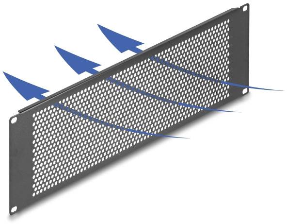 Delock 67037 19 Zoll Netzwerkschrank-Blindabdeckung 3 HE Schwarz