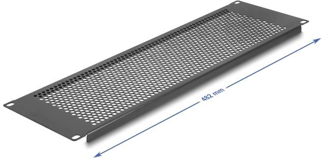 Delock 67037 19 Zoll Netzwerkschrank-Blindabdeckung 3 HE Schwarz