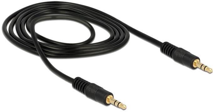 Delock 83744 Klinke Audio Anschlusskabel [1x Klinkenstecker 3.5mm - 1x Klinkenstecker 3.5 mm] 1m Schwarz