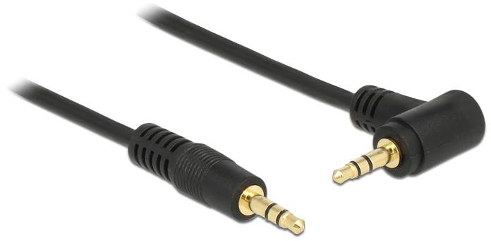 Delock 83752 Klinke Audio Anschlusskabel [1x Klinkenstecker 3.5mm - 1x Klinkenstecker 3.5 mm] 0.5m Schwarz