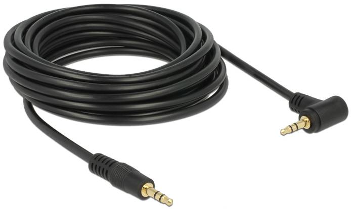 Delock 83760 Klinke Audio Anschlusskabel [1x Klinkenstecker 3.5mm - 1x Klinkenstecker 3.5 mm] 5m Schwarz