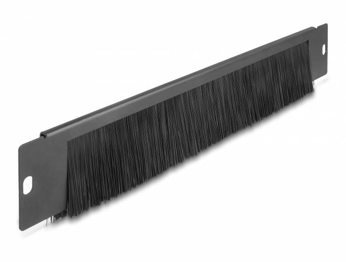 Delock 66293 19 Zoll Netzwerkschrank-Bürstenleiste Schwarz
