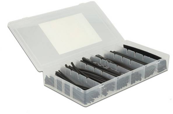 Delock 86271 Schrumpfschlauchsortiment Schwarz 1St.